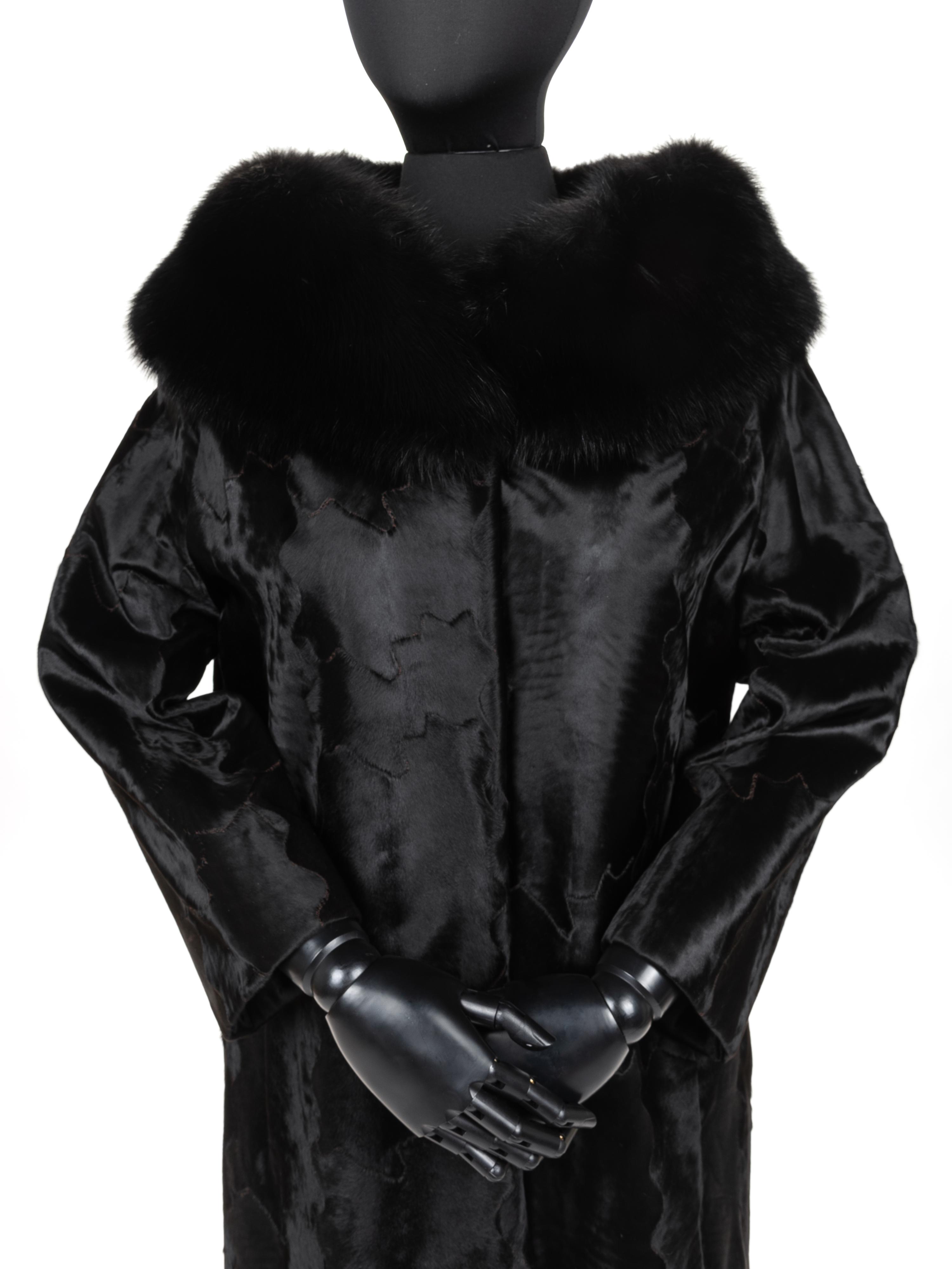 J. Mendel Sheered Lambskin and Fox Fur Coat