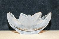 A Lalique Molded and Frosted Glass Bowl Width 7 5/8 inches.