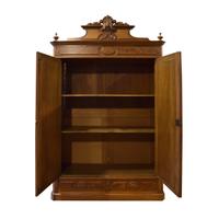 A Victorian Walnut Two Door Armoire 52" W x 22" D x 83" H — United States, Circa 1880