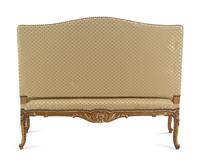 A Louis XV Style Giltwood Settee