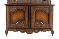 A French Provincial Oak Buffet a Deux Corps