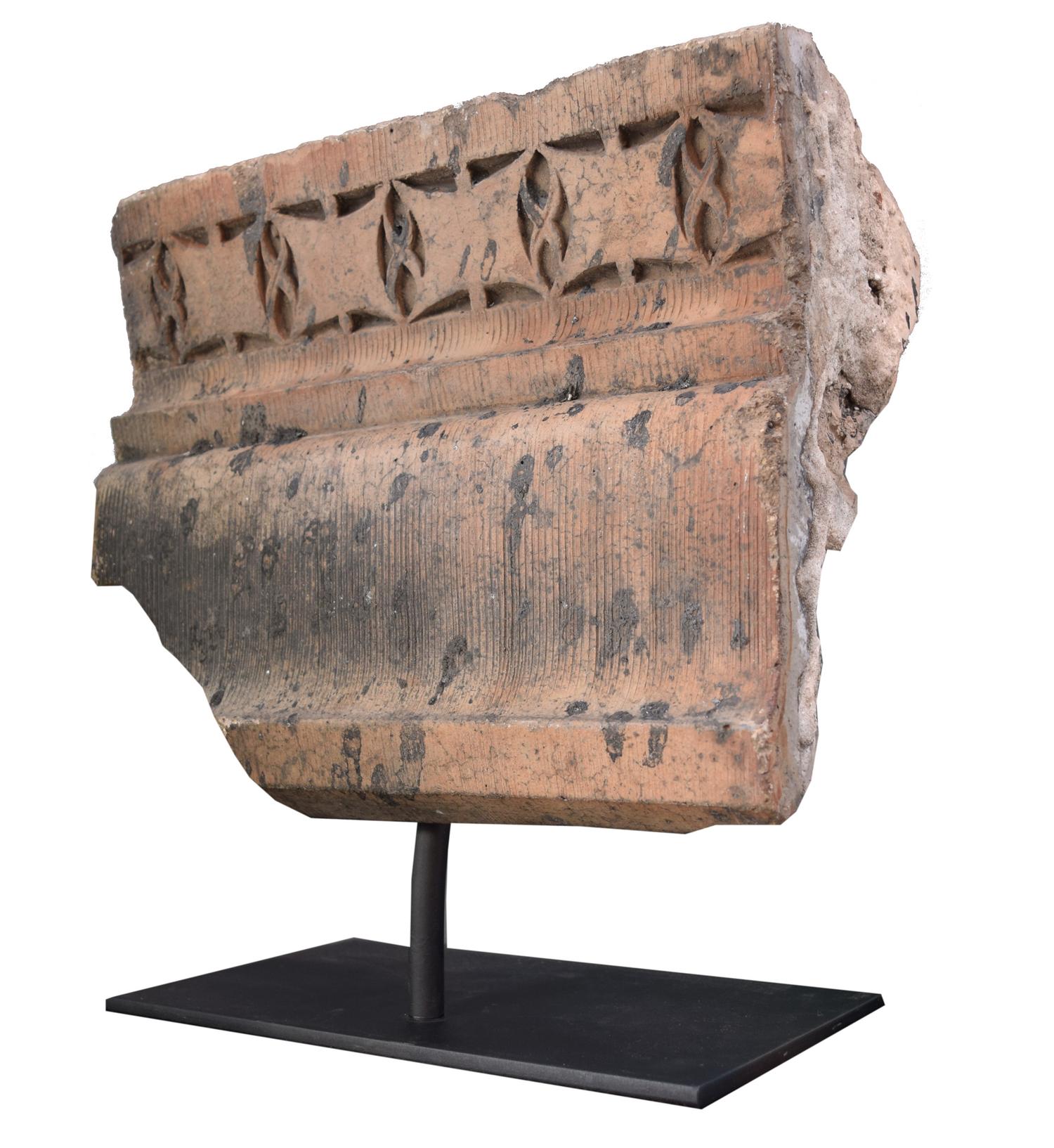 A Sullivan Designed Terra Cotta Facade Fragment from the Chicago Stock Exchange 12" W x 6" D x 13" H — United States, 1893