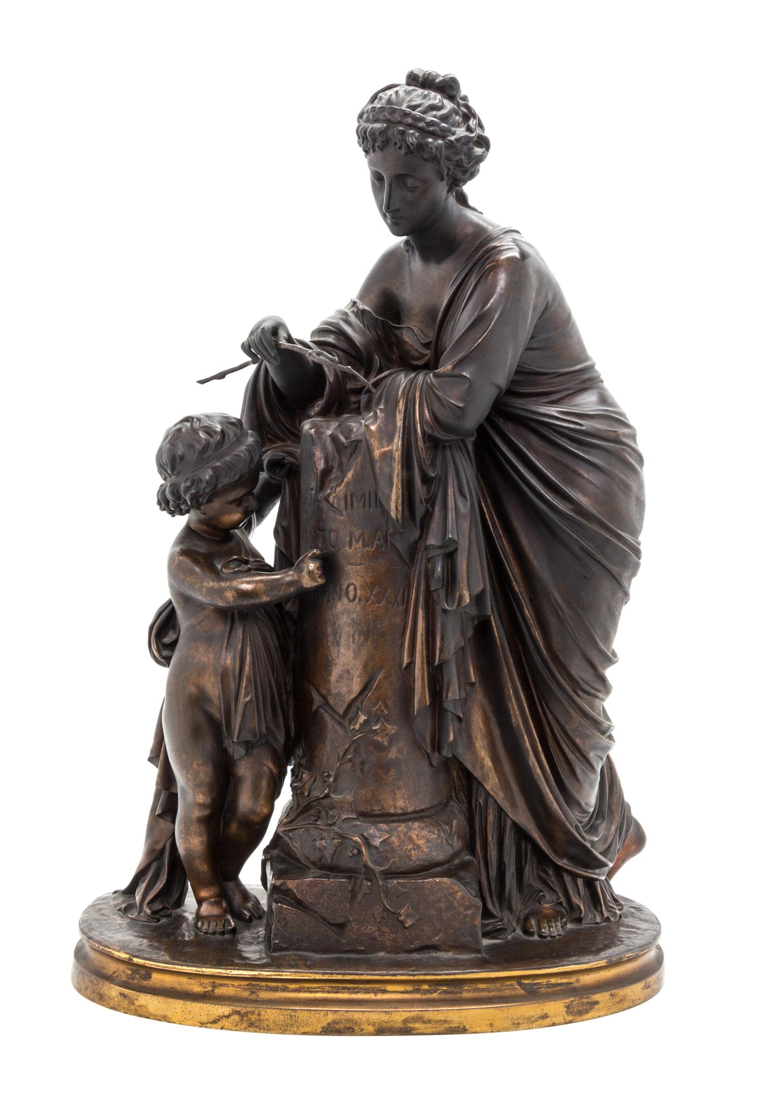 A French Bronze Figural Group Height 20 inches. — CAST BY F. BARBEDIENNE, LATE 19TH CENTURY