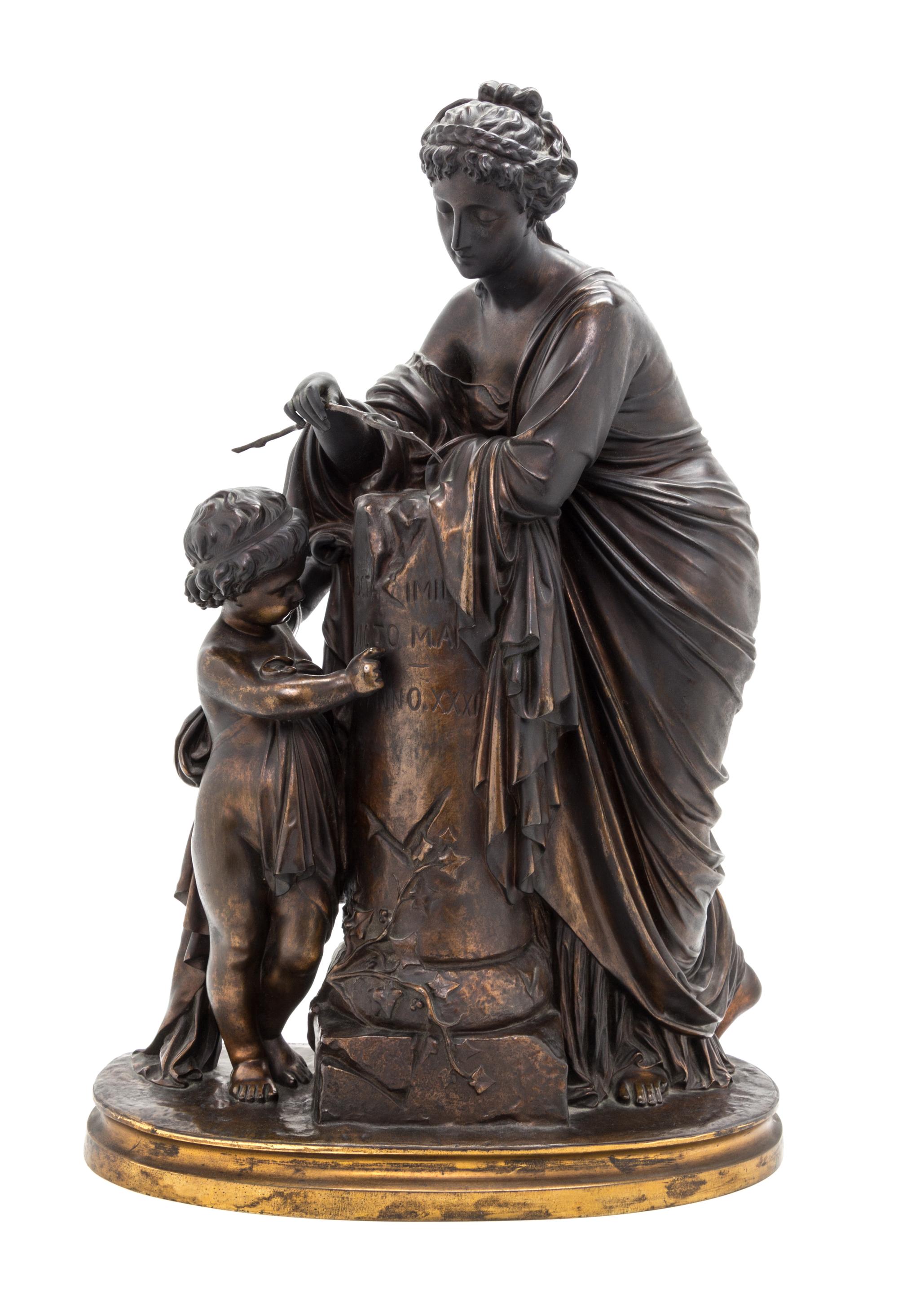 A French Bronze Figural Group Height 20 inches. — CAST BY F. BARBEDIENNE, LATE 19TH CENTURY