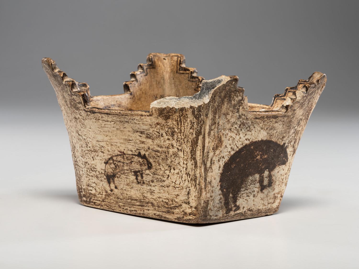 Early Zuni Polychrome Pottery Container