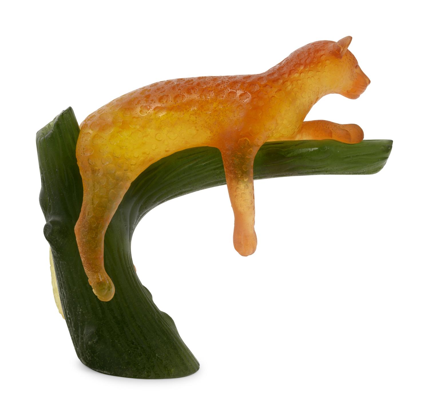 A Daum Pâte-De-Verre Leopard