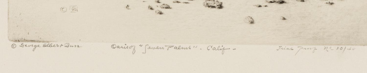 Three Works: Oasis of Seven Palms, Calif-, Palm Springs and Palm Canyon near Palm Springs