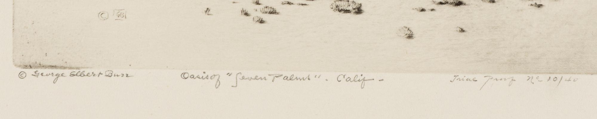 Three Works: Oasis of Seven Palms, Calif-, Palm Springs and Palm Canyon near Palm Springs