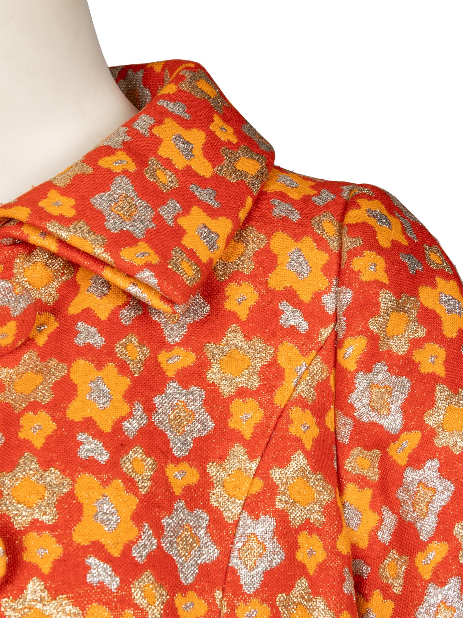 Norman Norell, Brocade Coat with Fox Fur Trim