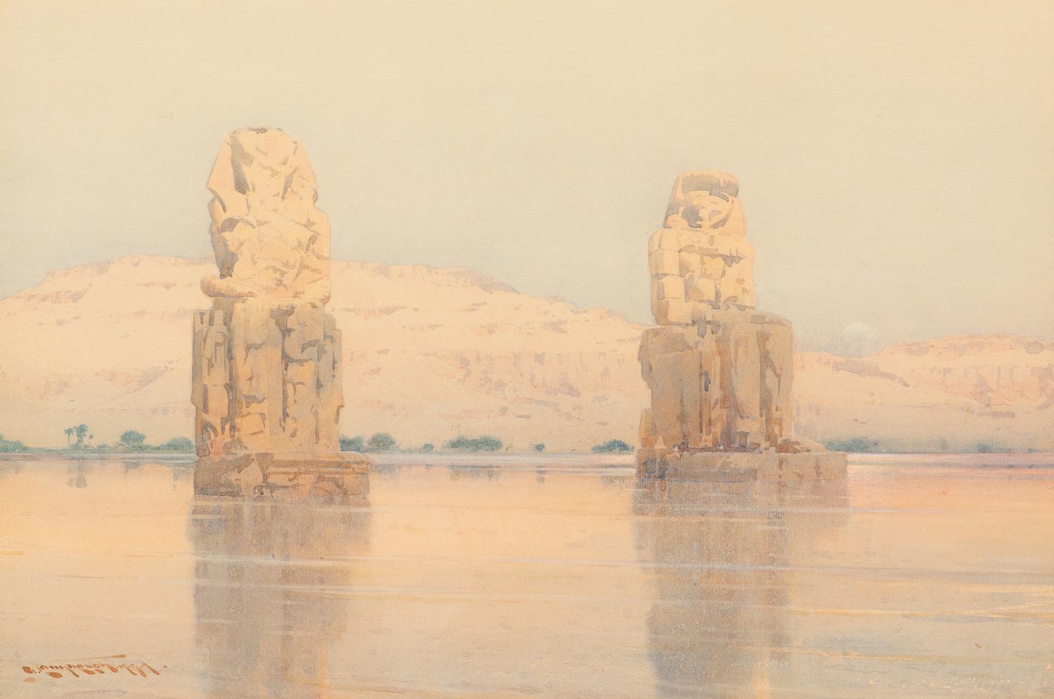 The Colossi of Memnon , 1925