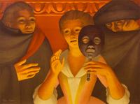 George Tooker, (American, 1920-2011), Un Ballo in Maschera, 1984