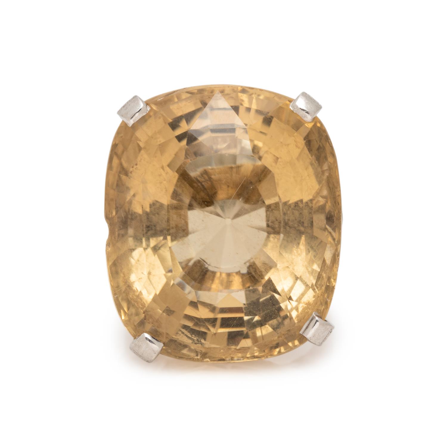SMOKY QUARTZ AND DIAMOND RING