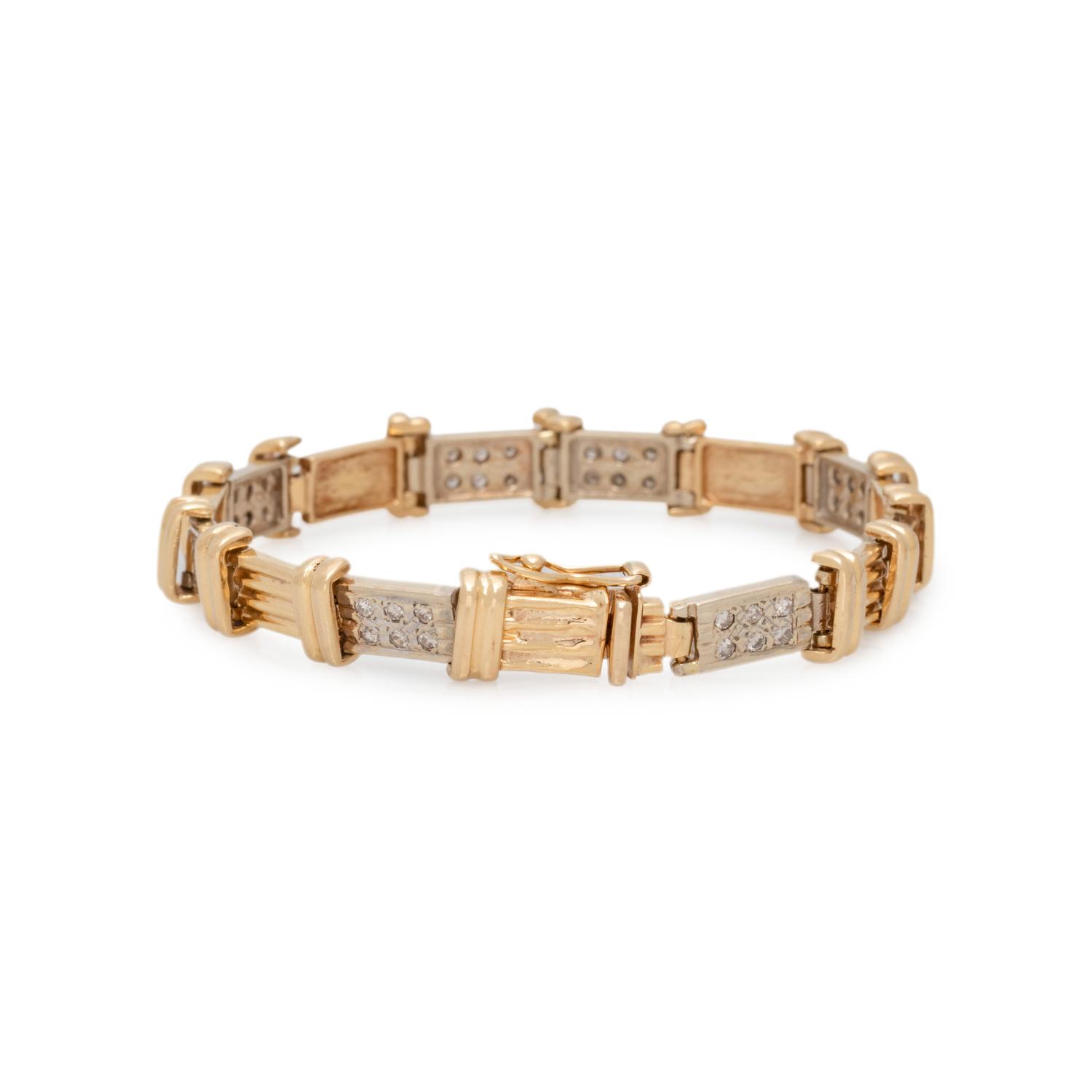 BICOLOR GOLD AND DIAMOND BRACELET