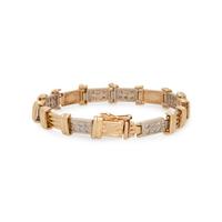 BICOLOR GOLD AND DIAMOND BRACELET