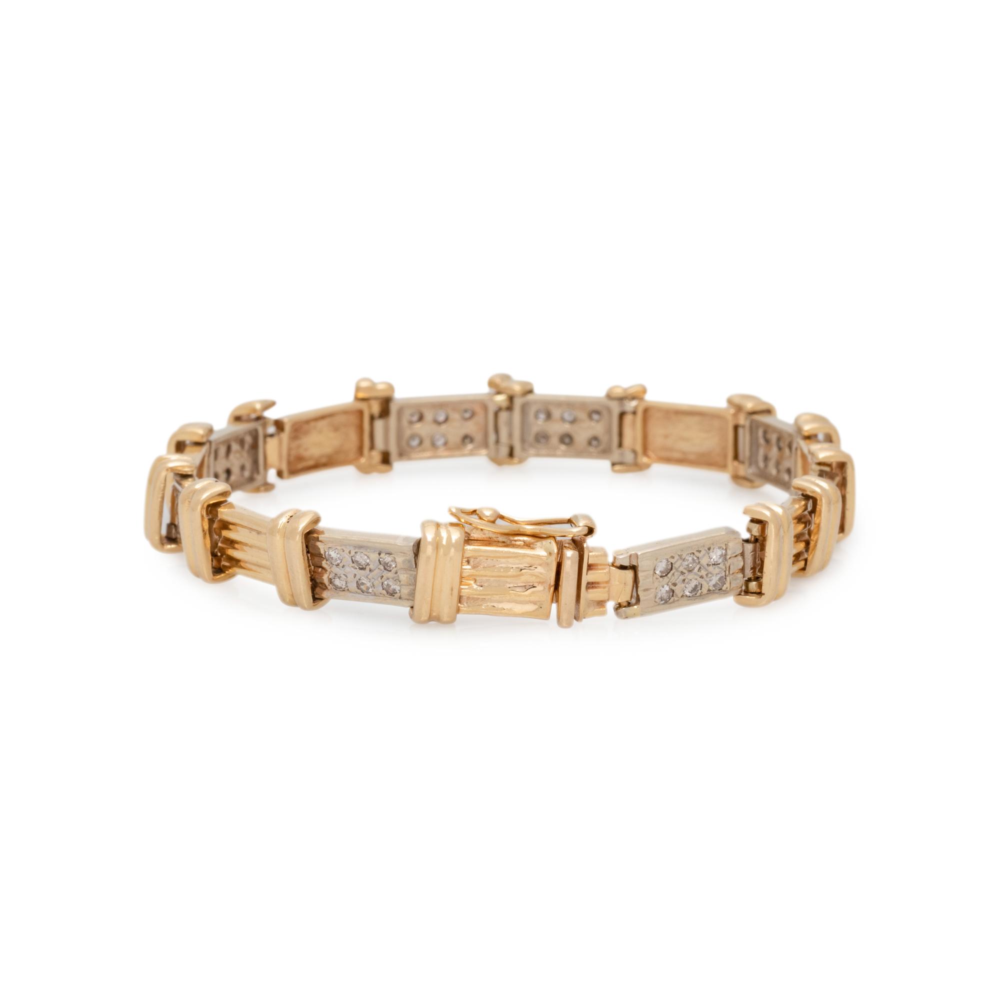 BICOLOR GOLD AND DIAMOND BRACELET