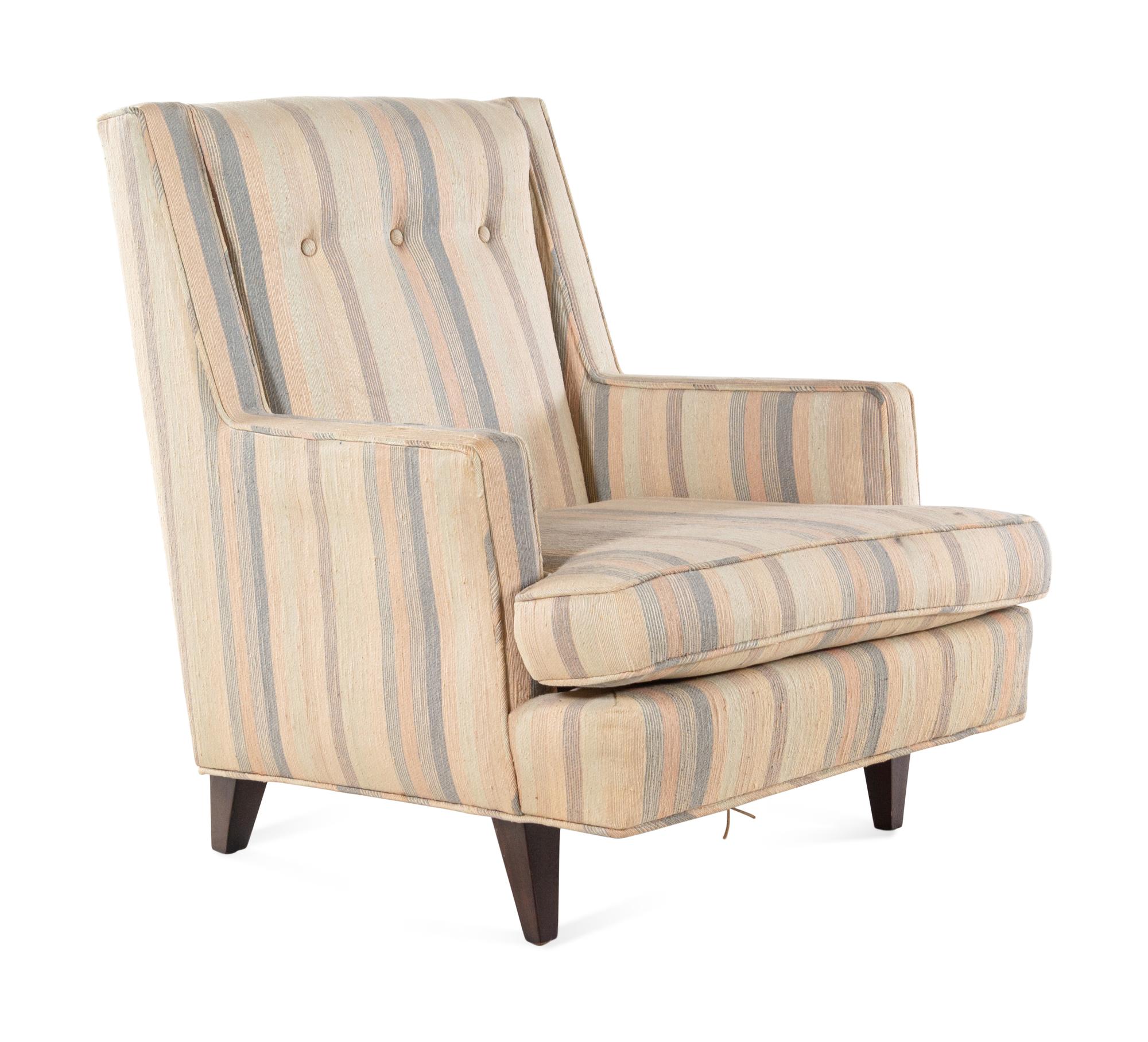 Pair of Lounge Chairs with an Ottoman, Dunbar, USA