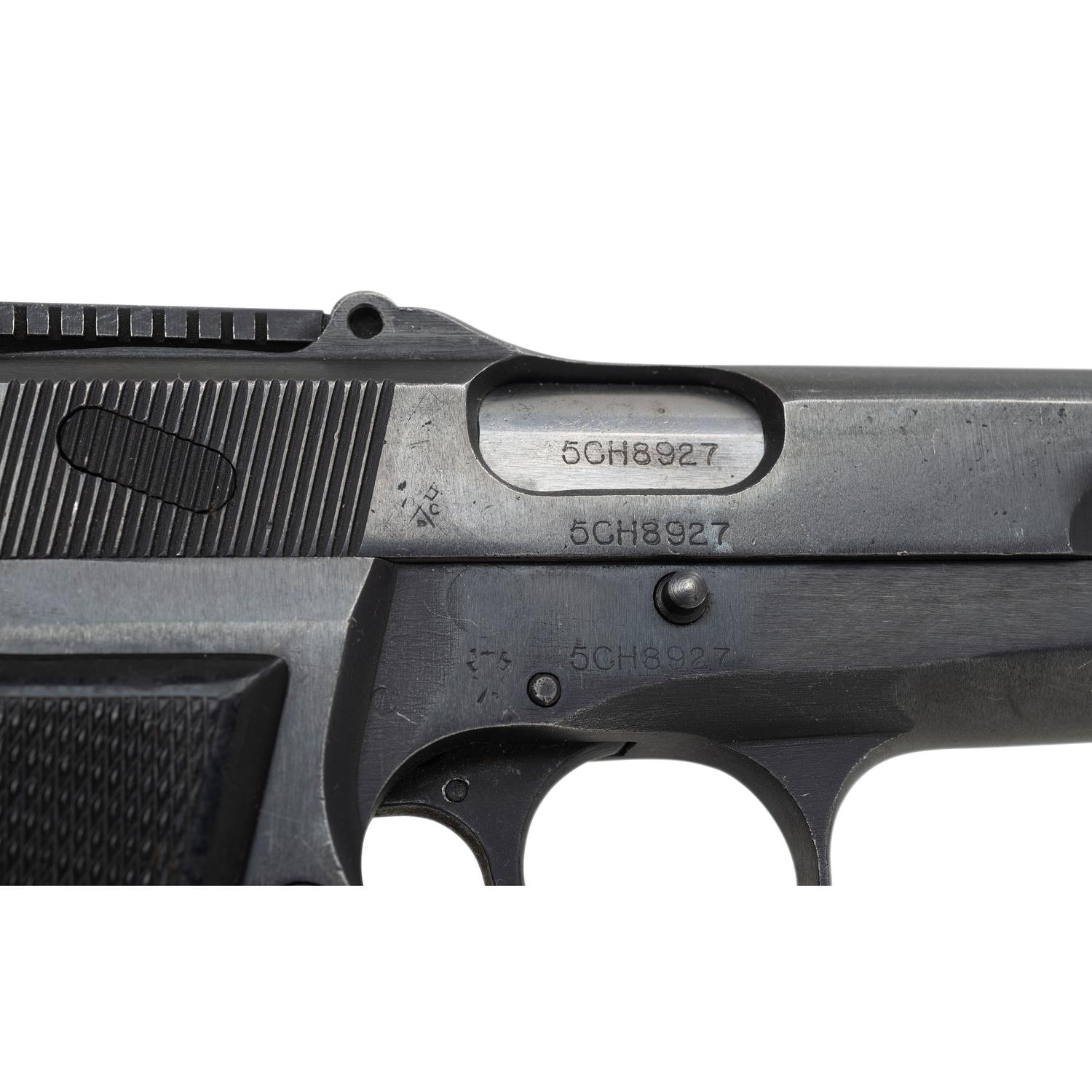 **Tangent Sighted and Slotted Inglis Contract MkI* Browning Hi Power Pistol