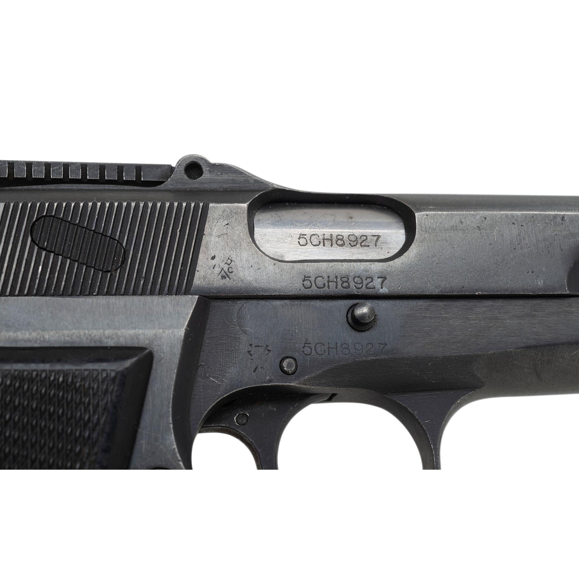 **Tangent Sighted and Slotted Inglis Contract MkI* Browning Hi Power Pistol