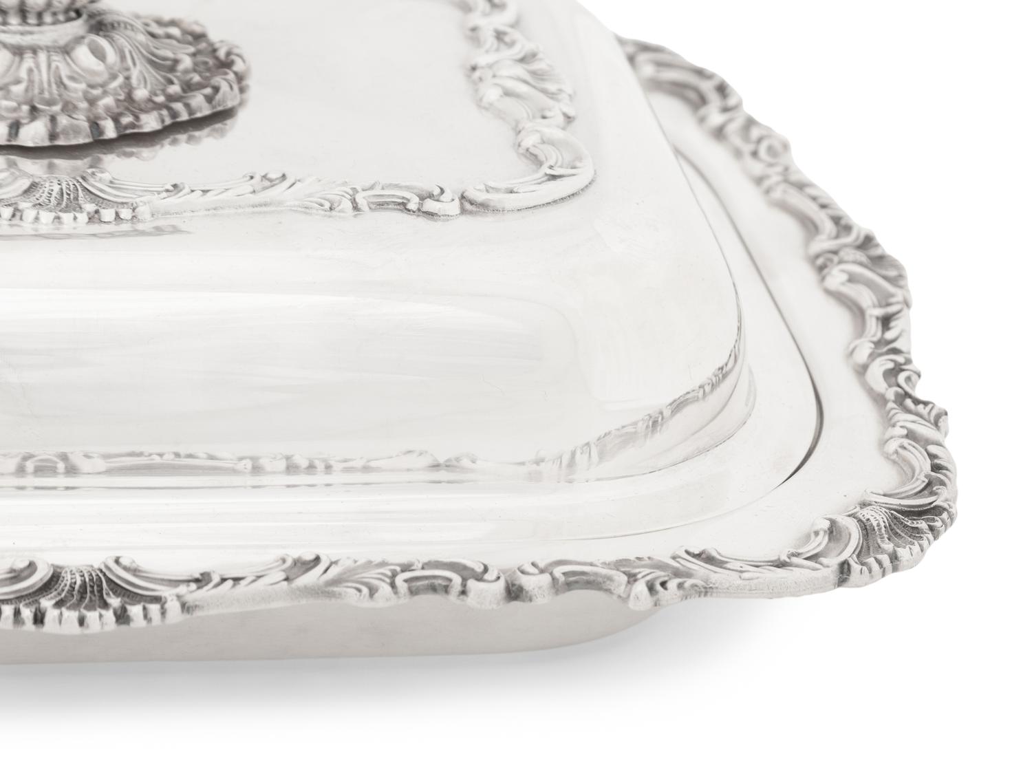 Two Silver-Plate Covered Vegetable Dishes