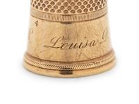 Six American Gold Thimbles