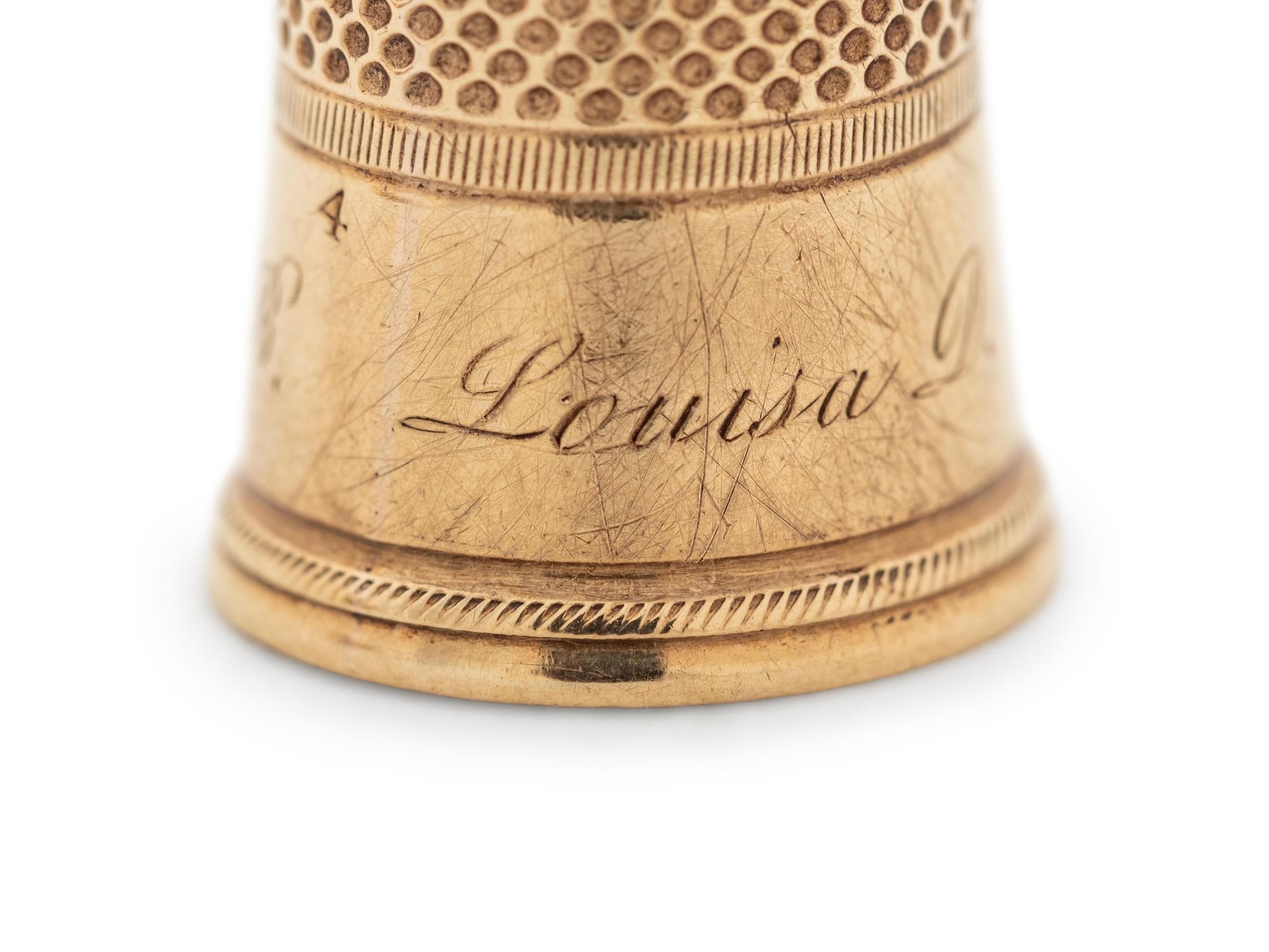 Six American Gold Thimbles