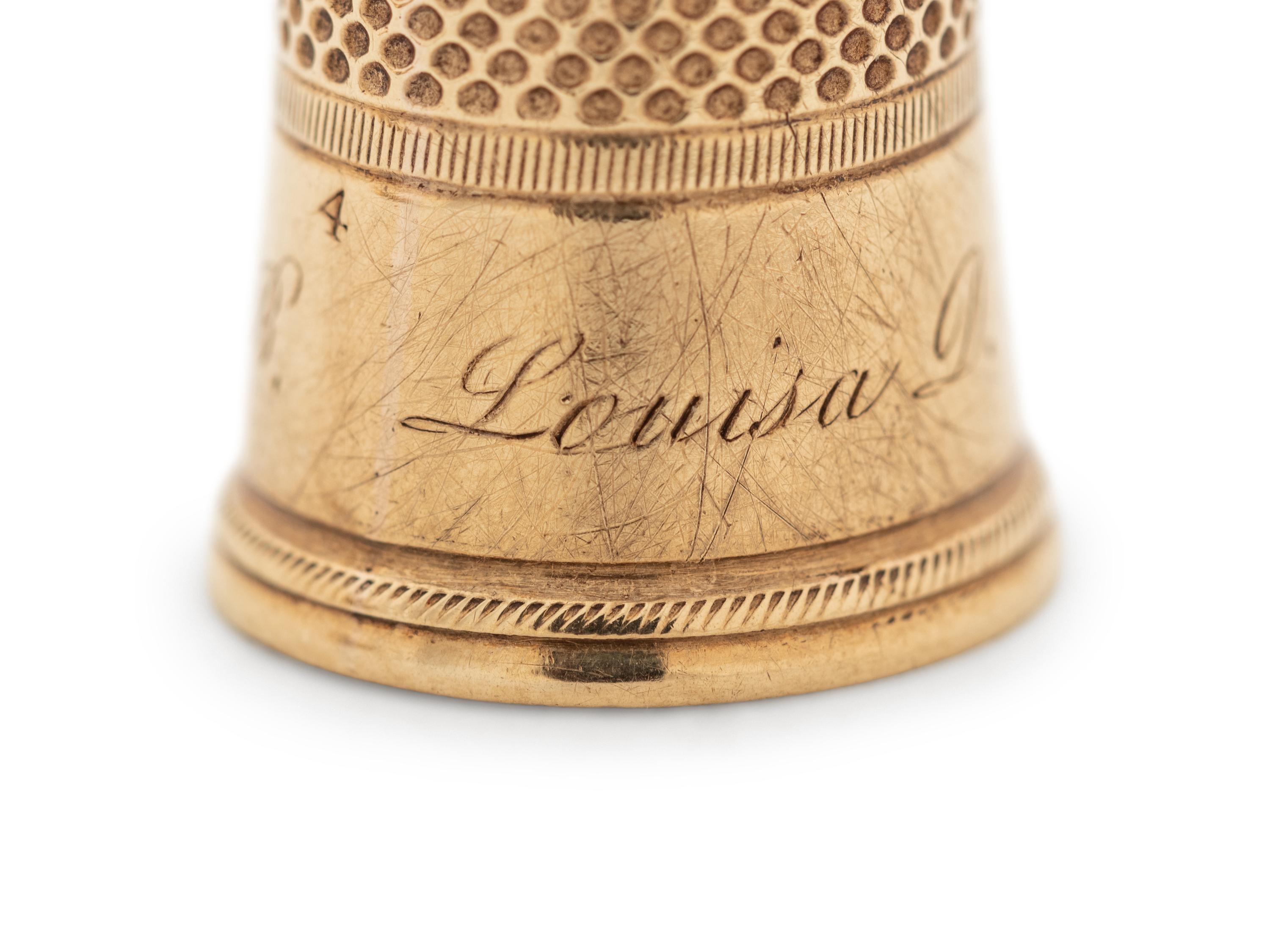 Six American Gold Thimbles