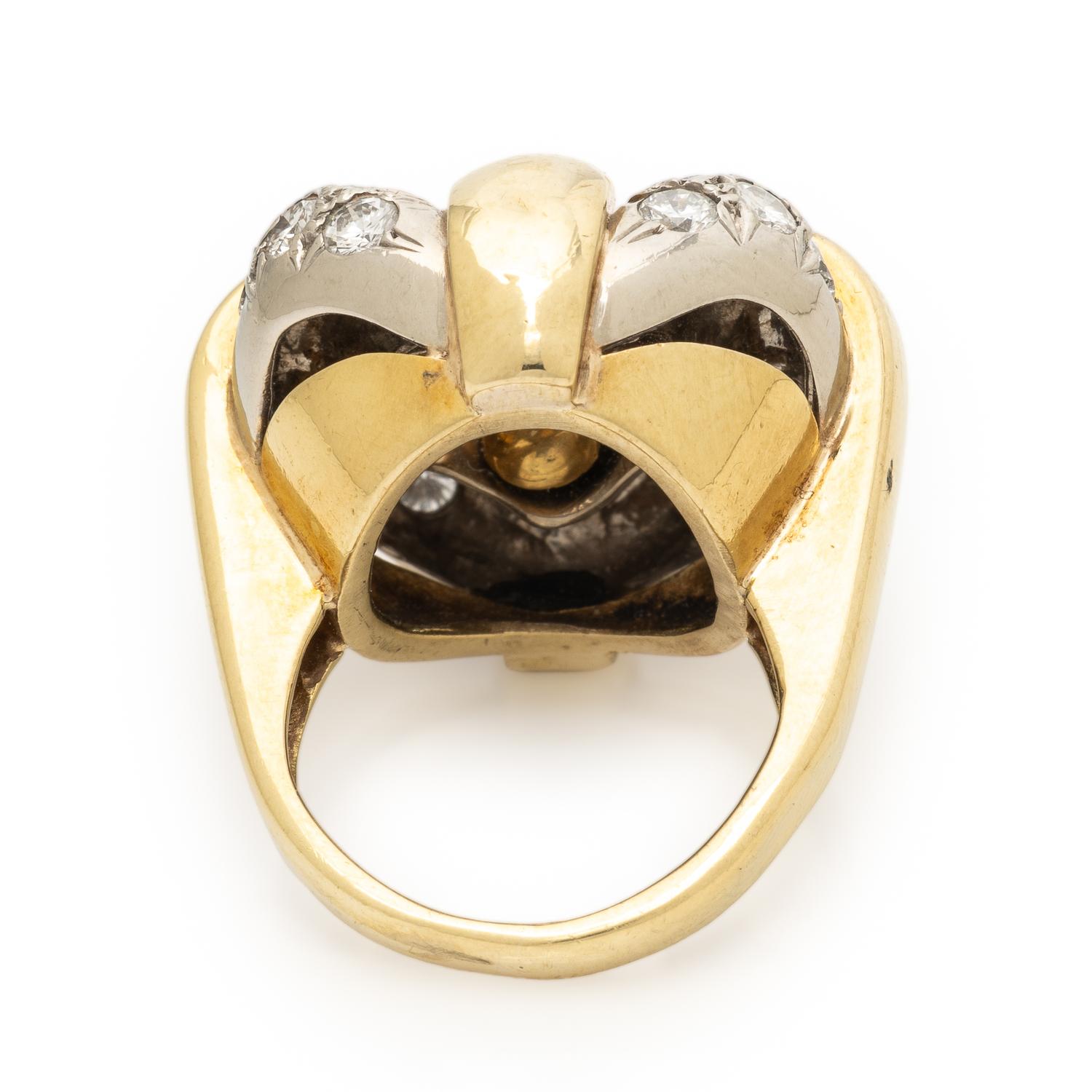 Diamond and Yellow Gold Ring