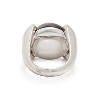 CARTIER, WHITE GOLD, DIAMOND AND SMOKY QUARTZ RING