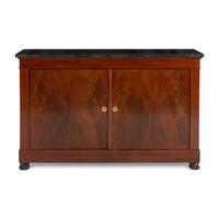 A Louis Philippe Figured Mahogany Marble-Top Cabinet