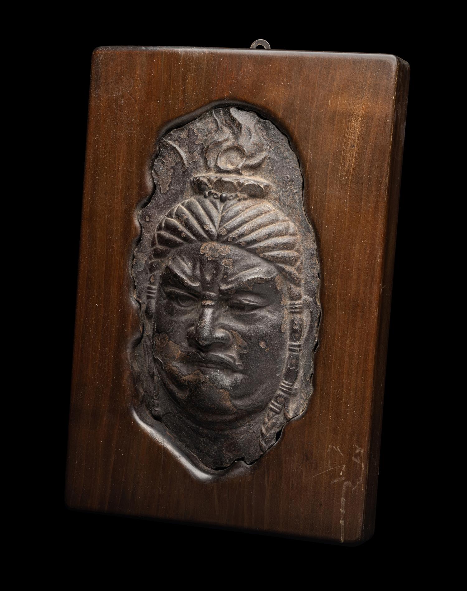 A Japanese Iron Head of a Fudo Myoo