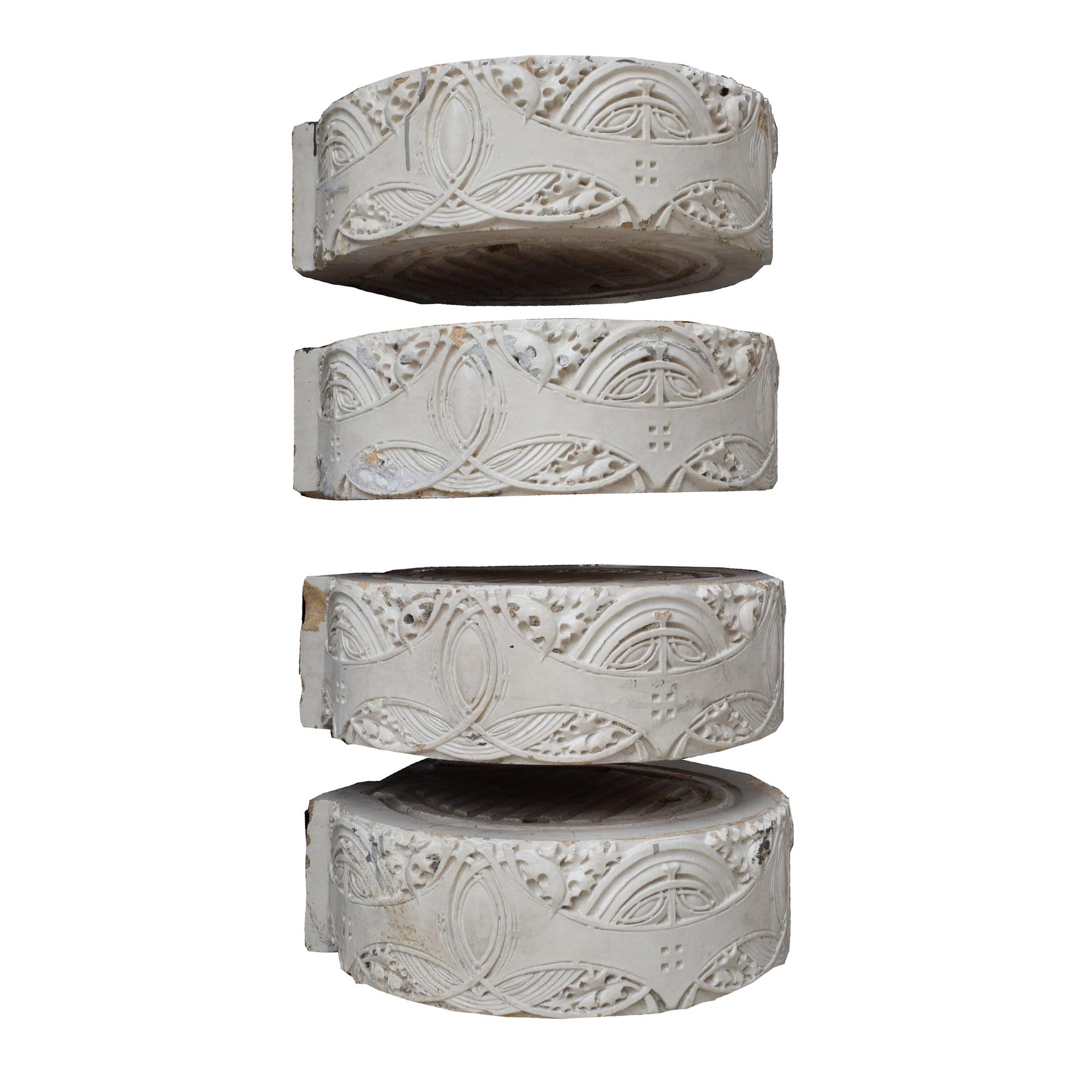 Four Sullivan Designed Terra Cotta Fragments from the Carson Pirie Scott Building 17" W x 18" D x 6" H each — United States, 1899