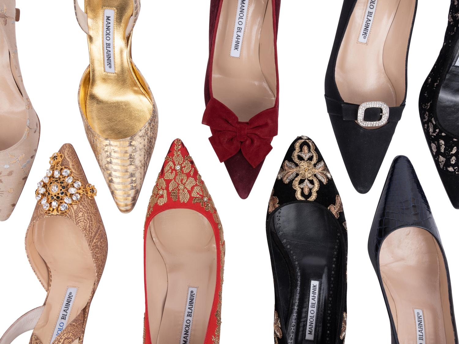 Nine Pairs of Manolo Blahnik Shoes