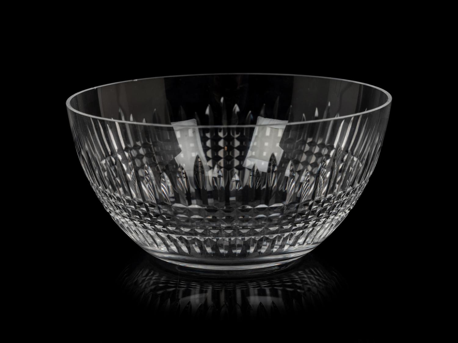 A Set of Eight Baccarat Cut Glass Dessert Bowls