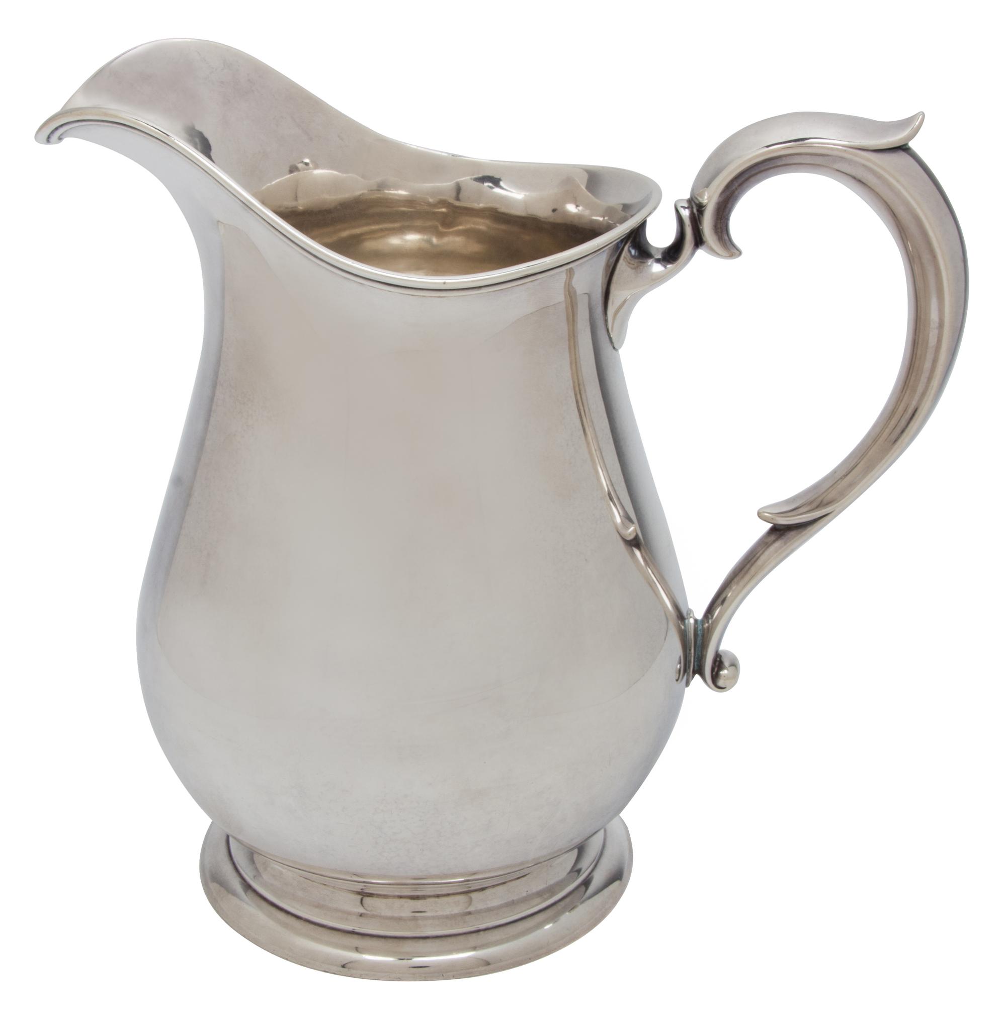 An American Silver Water Pitcher, Watson Company, Attleboro, MA, monogrammed RD