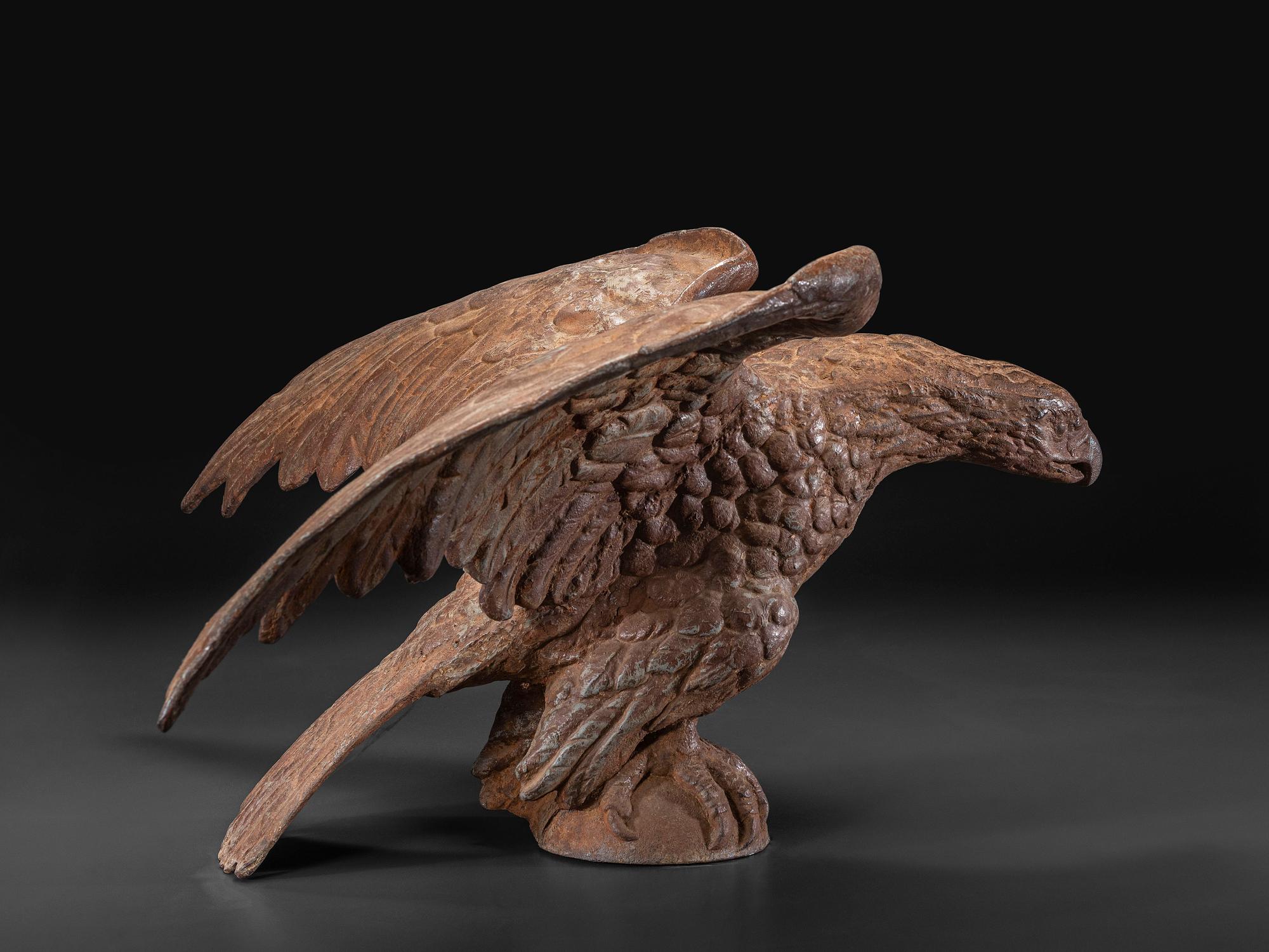 A Cast Iron Eagle Finial