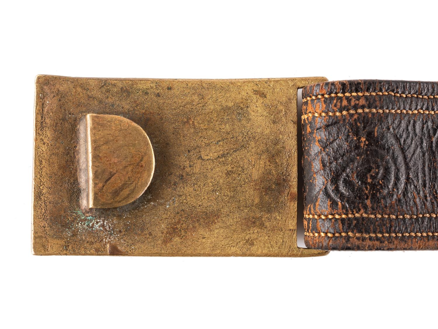 [CIVIL WAR]. Officer's sword belt equipped with Model 1851 belt plate.