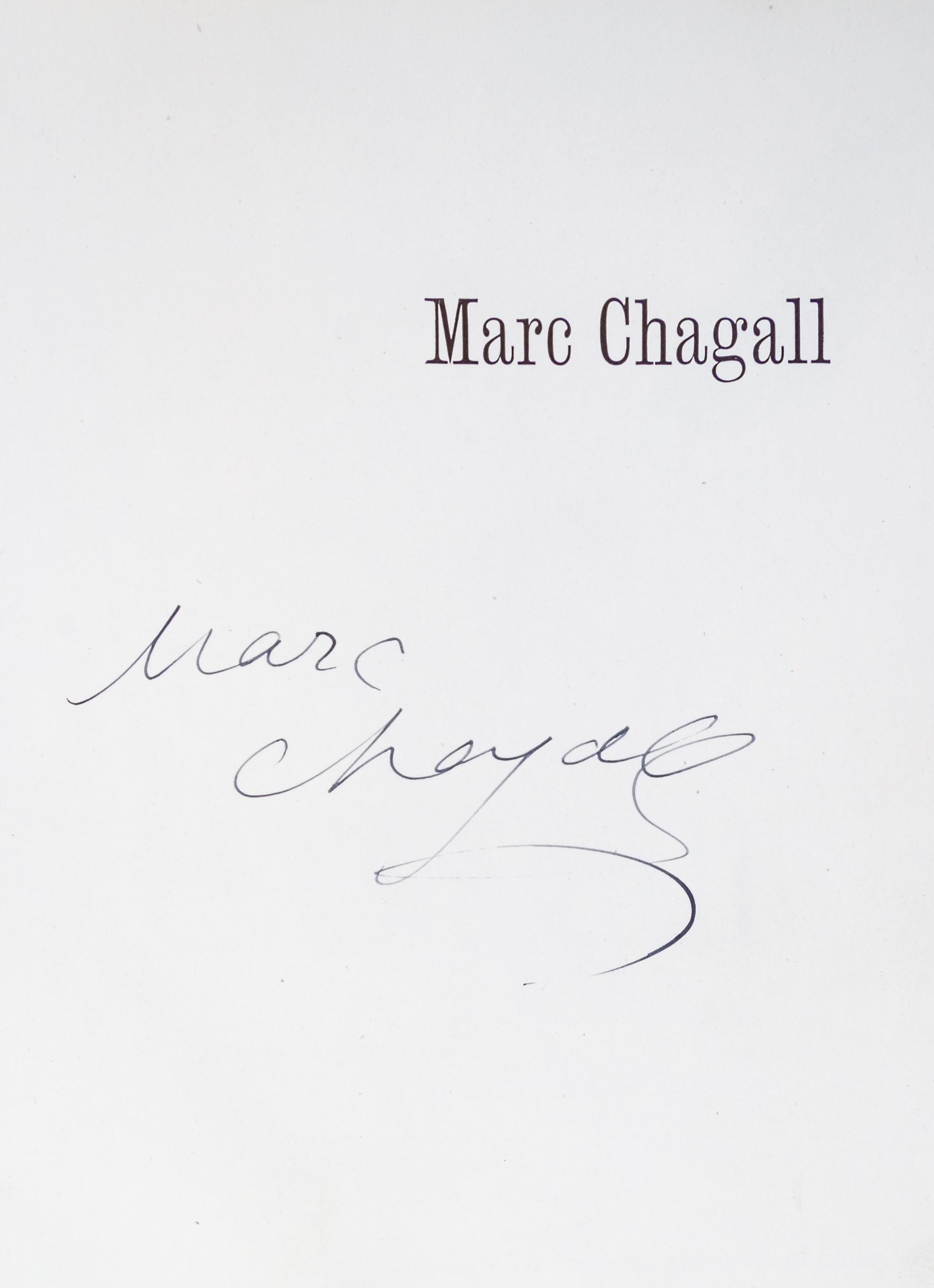 (CHAGALL, MARC) SWEENEY, JAMES JOHNSON. Marc Chagall. New York, (1946). Signed by Chagall.
