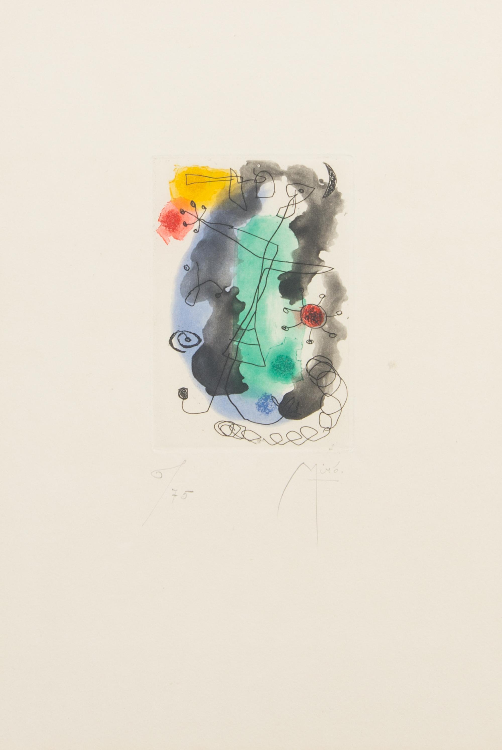 Joan Miro, (Spanish, 1893-1983), Femme en colere, 1958