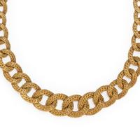 GEORGES L'ENFANT FOR VAN CLEEF & ARPELS, YELLOW GOLD TEXTURED CHAIN NECKLACE