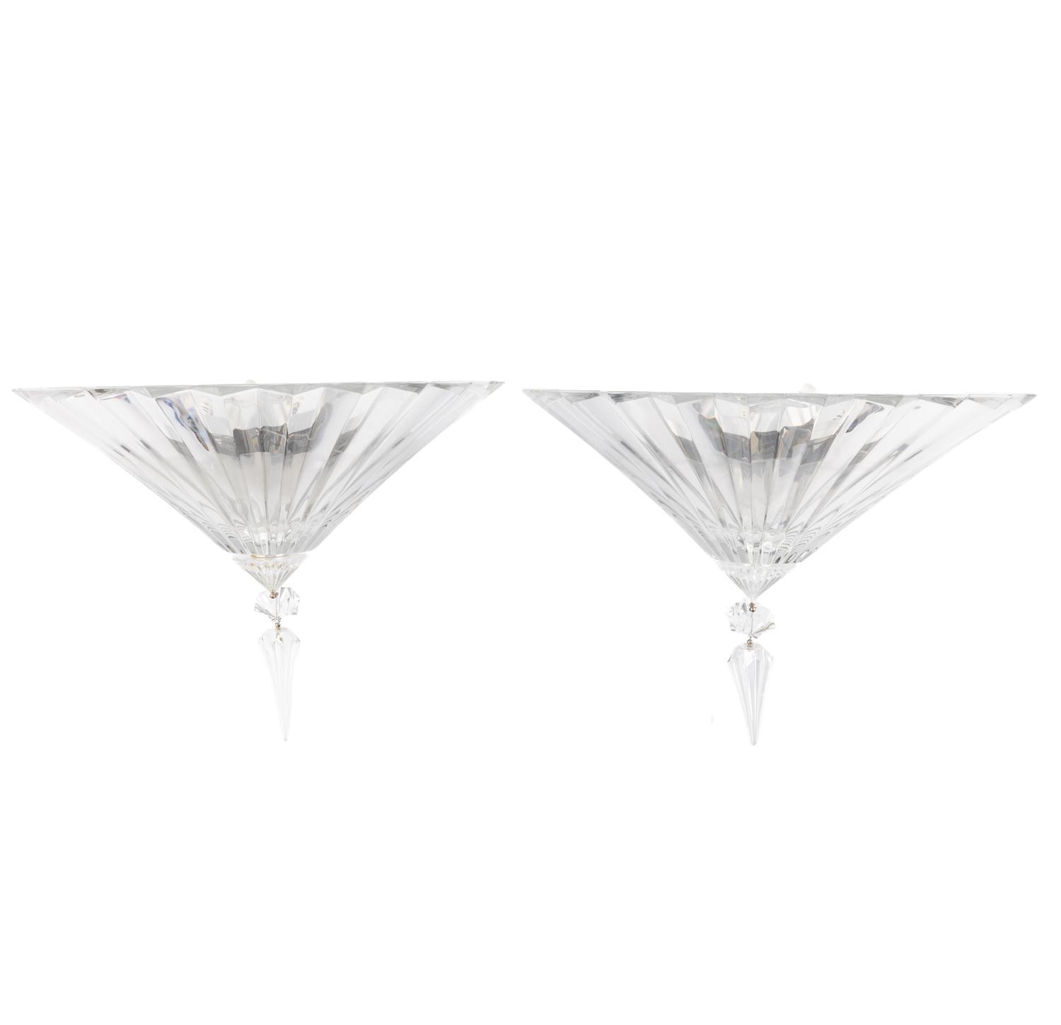 A Pair of Baccarat Mille Nuits Cut-Glass Sconces