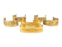 A Group of French Empire Style Gilt Metal Curtain Tie Backs — 19TH/20TH CENTURY