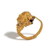 A Greek Gold Hoop Earring with a Maenad-Head Terminal