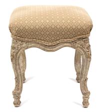 A Louis XV Style Carved Pine Taboret Height 21 inches.