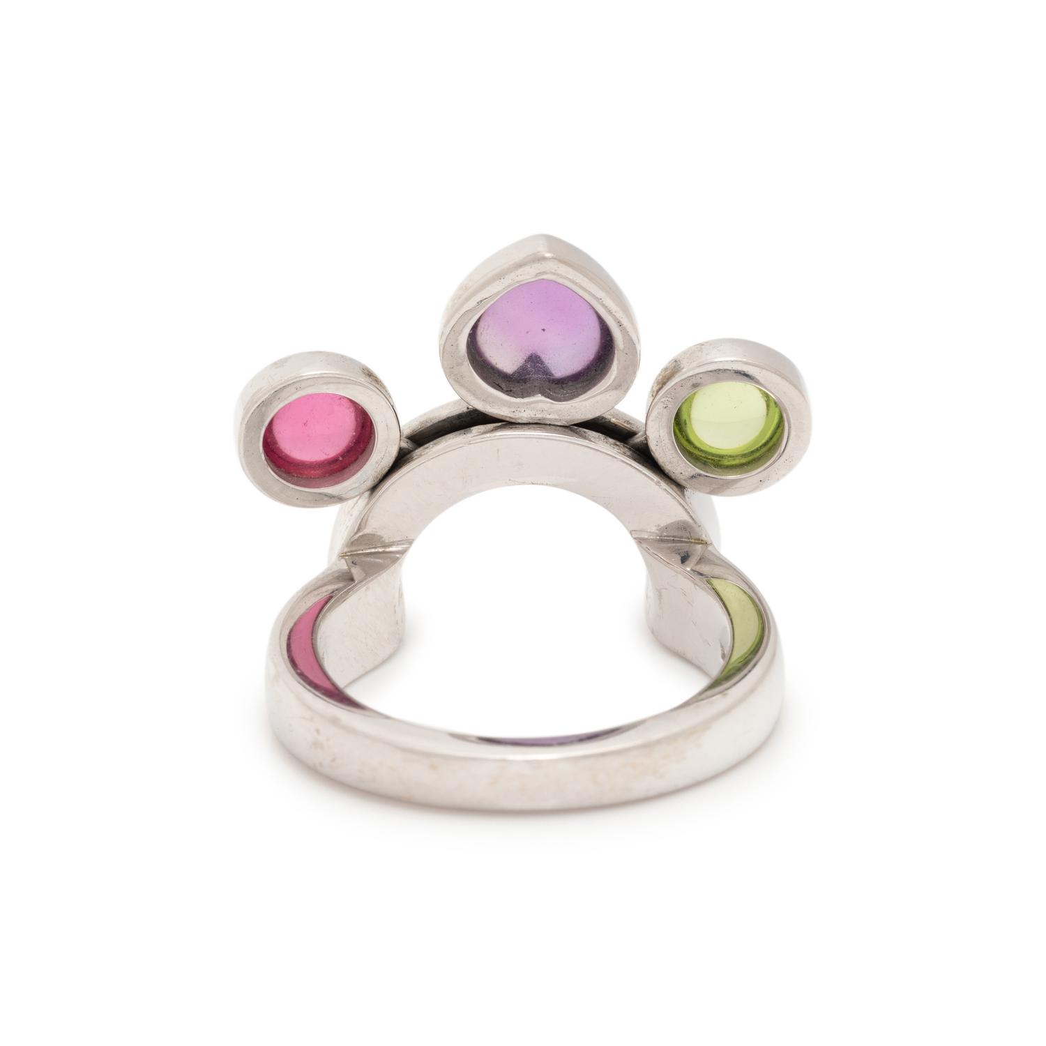 BULGARI, WHITE GOLD AND MULTIGEM 'ALLEGRA' RING