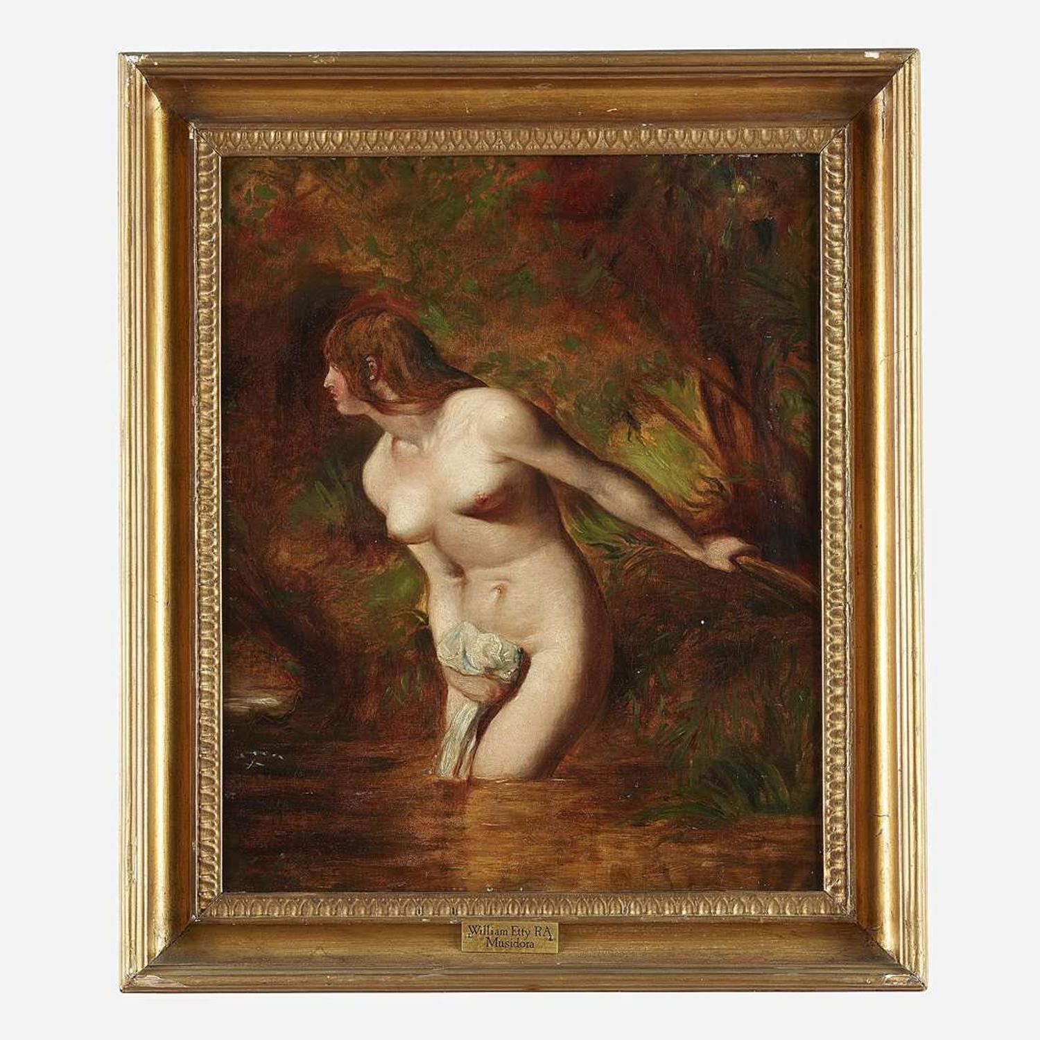 William Etty (British, 1787–1849) Musidora: The Bather 'At the Doubtful Breeze Alarmed'