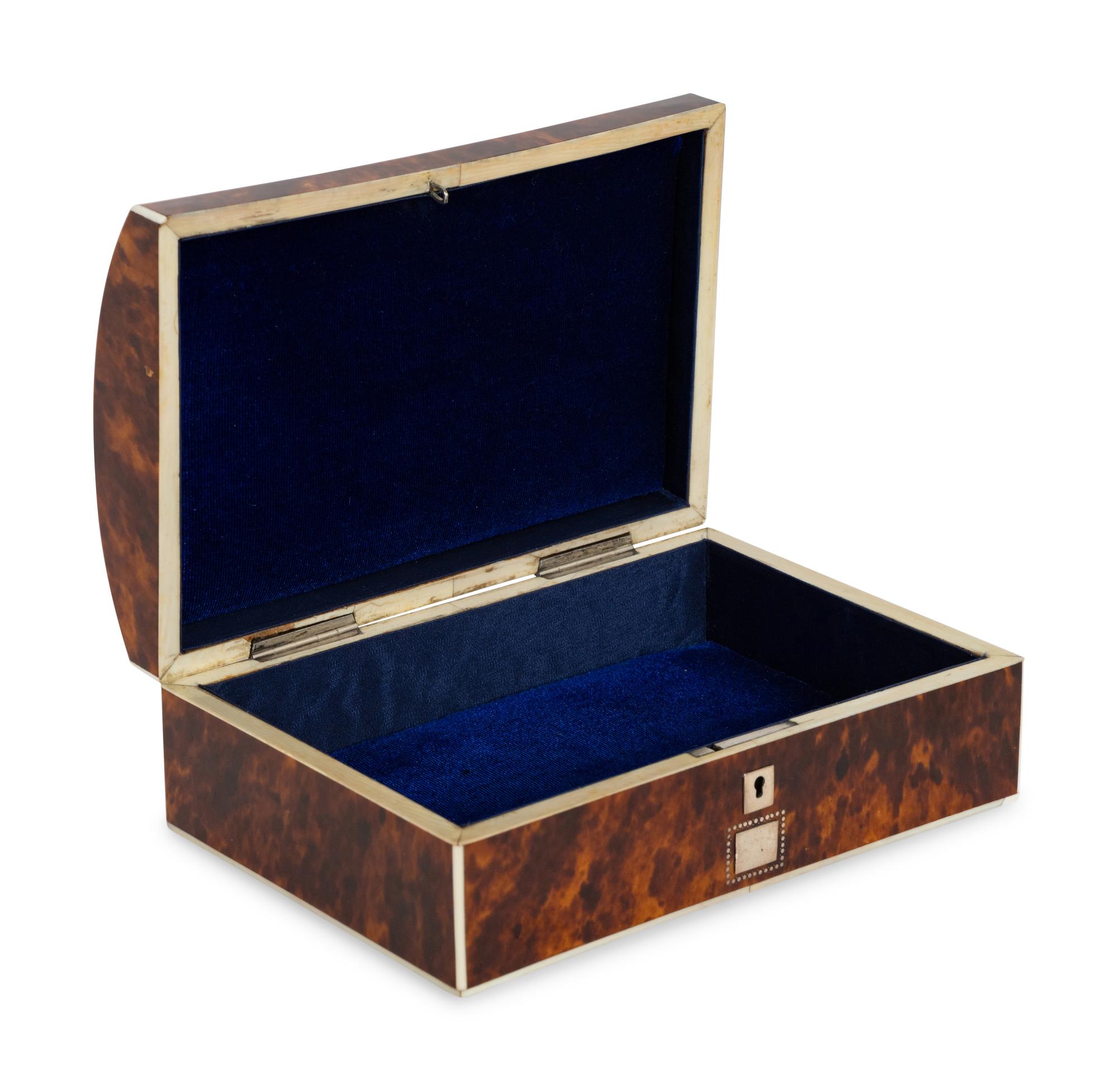 A Regency Silver Mounted Tortoise Shell Box