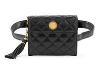 Balmain Black Leather Belt Bag, 1980-90s