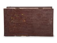 A Federal Red-Painted Cherrywood and Poplar One Drawer Chest