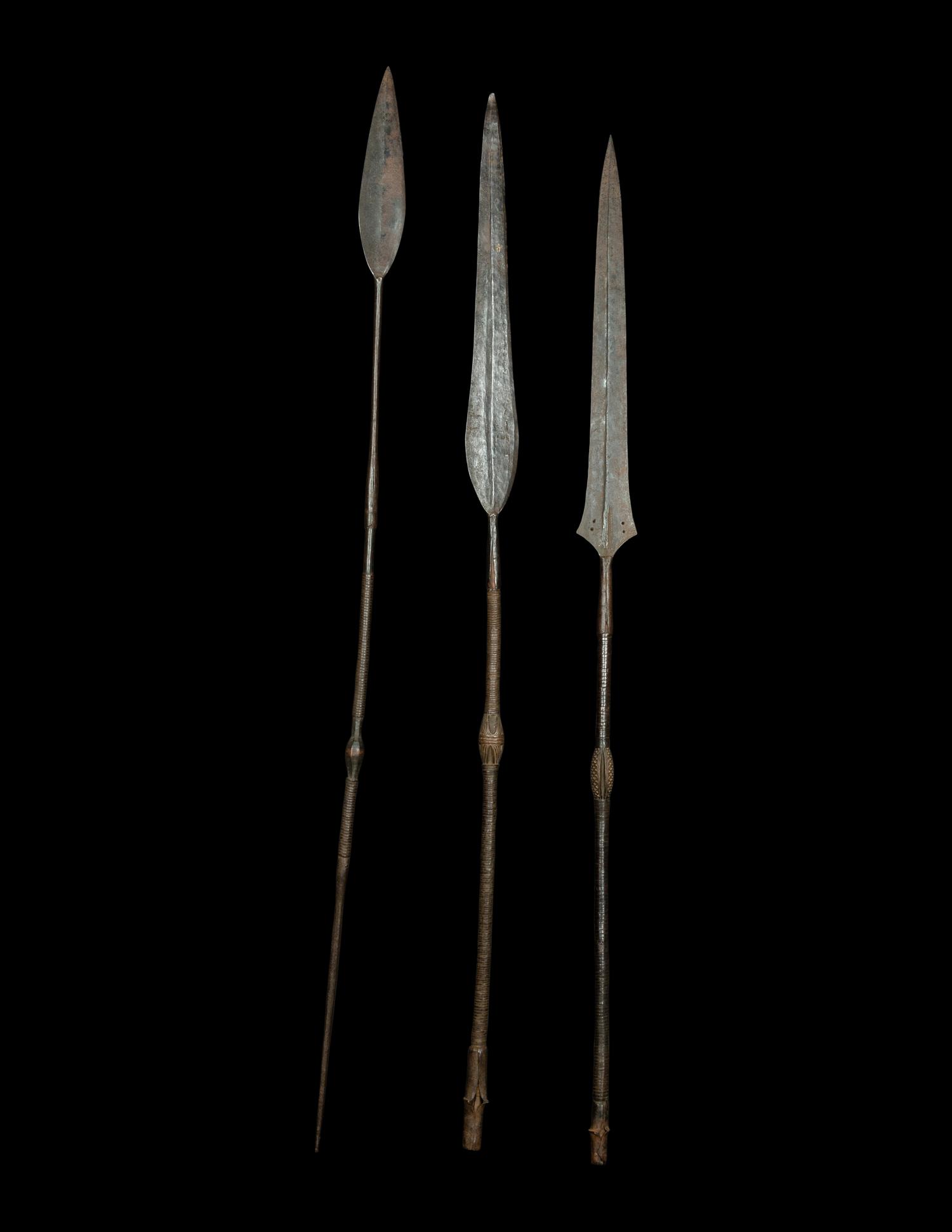 Three Maasai Warrior Spears