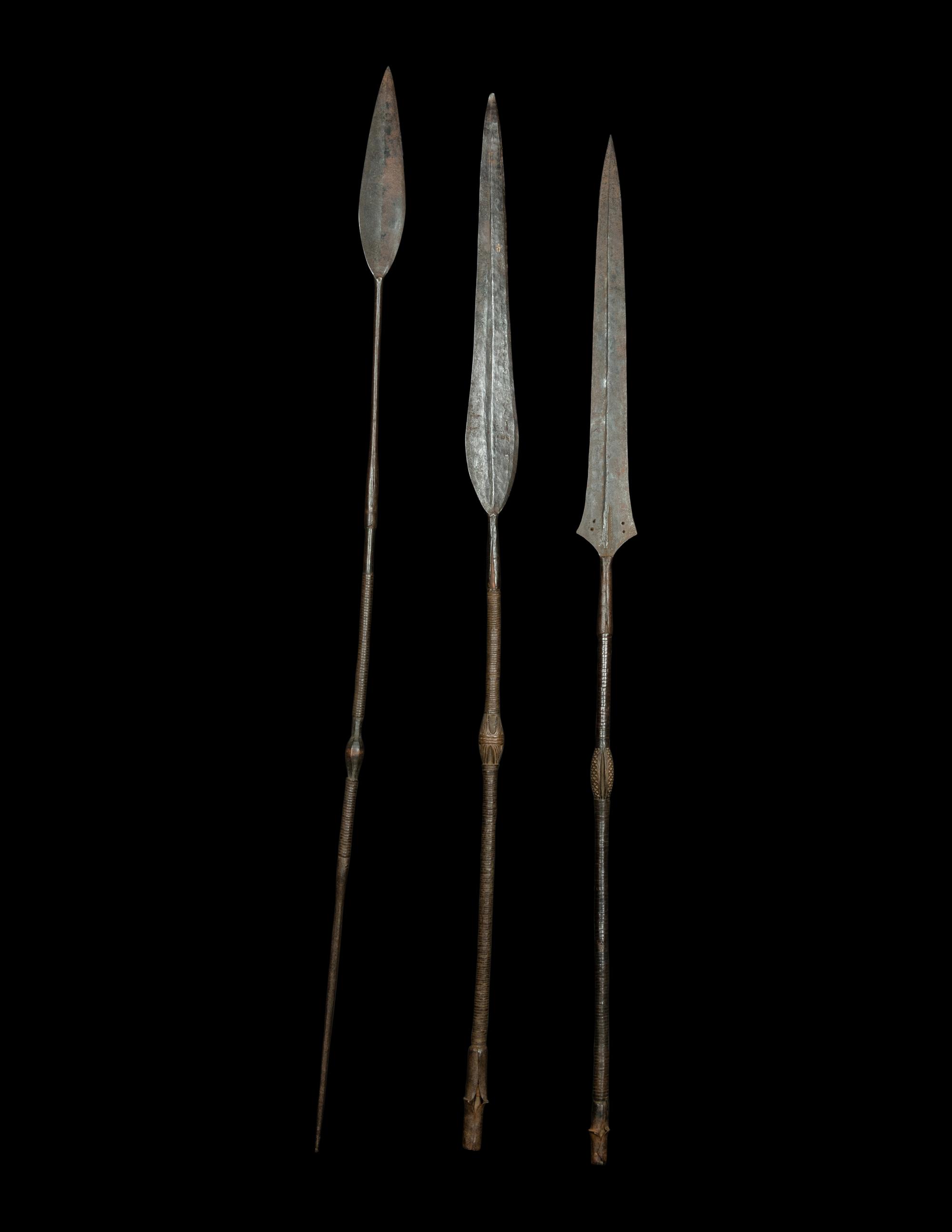 Three Maasai Warrior Spears